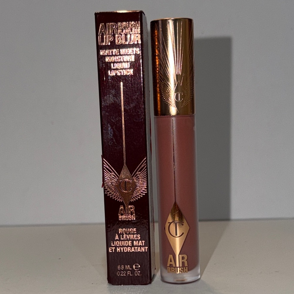 Charlotte Tilbury Airbrush LipBlur Matte Liquid Lipstick/PILLOW TALK MEDIUM NIB! - Picture 8 of 13